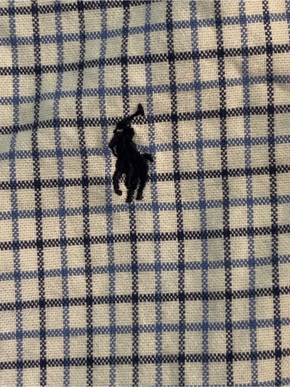 Ralph Lauren White and Navy Grid Button-Down Shirt - Kids - Picture 4 of 7